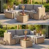 BEAUTYSOFA | SEVILLA Polyrattan Gartenlounge Beige – Produktbild-Vorschau 1