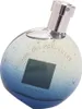 A perfume bottle with a gradient blue and white design, featuring text and a dark square label. Anteprima dell’immagine prodotto