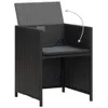 vidaXL Chaises de jardin 4 pcs. Poly rotin noir Voir les images du produit 5
