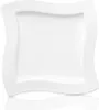 A white plate with a wavy edge on a white background. Produktbild-Vorschau