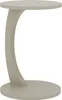 A 3D rendering of a C-shaped side table with a round top and base, presented on a white background. Voir les images du produit