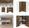 vidaXL Eck Hängeschrank Räuchereiche 57x57x60 cm Produktbild-Vorschau 1