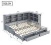 Sofá de madera maciza con cama extraíble de 90x190 cm, Vista previa de la imagen del producto 2