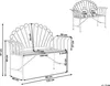 BELIANI Ławka ogrodowa różowa dwuosobowa metalowa 125 cm Podgląd zdjęcia produktu 7