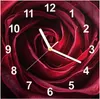 Wanduhr aus Glas mit Motiv Rose Makroaufnahme- 30 x 30 cm - Produktbild-Vorschau 1