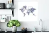 MuchoWow® Poster Weltkarte - Delfter Blau - weiß 50x50 cm - Produktbild-Vorschau 3