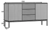 Kommode METEOR 150 cm, Sideboard mit 2 Türen und 3 Produktbild-Vorschau 5