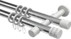 Interdeco Gardinenstange / Vorhangstange Chrom / Weiß, Typ Produktbild-Vorschau 1