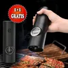 sada 2 elektrických mlynčekov na korenie z nehrdzavejúcej Náhľad obrázku produktu 2