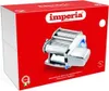 The image shows the retail packaging of an electric pasta maker. Voir les images du produit