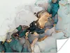 MuchoWow® Poster Blau - Marmor - Gold 120x90 cm - Wandbild Produktbild-Vorschau 1