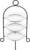 Etagere Metall 3 Glastellern – Retro Gebäckständer Produktbild-Vorschau 3