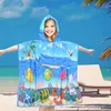 FEBE Badeponcho Kinder Ozean Badetuch Mit Kapuze Bademantel Produktbild-Vorschau 3