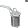 A white dishwasher filter with a handle, shown against a white background. Produktbild-Vorschau