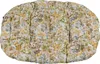 A close-up, top-down view of a floral patterned cushion. Produktbild-Vorschau