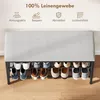 HOMCOM Lavica na topánky so sedadlom, lavica s úložným Náhľad obrázku produktu 5
