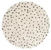 Dywan okrągły z długim włosiem - Grand Dots Kremowy/Czarny Podgląd zdjęcia produktu 1