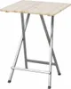 A standalone folding table with a wooden top and metal legs. Produktbild-Vorschau