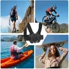 Collage of people engaged in outdoor activities with a chest mount accessory. Náhľad obrázku produktu