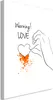 Italienischer Leinwand Leinwandbild - Warning! Love (1 Produktbild-Vorschau 1