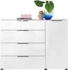 Kommode >Sean< in Weiß, - 135x99x40 cm ( BxHxT) Produktbild-Vorschau 1