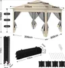 Aopunly Pavillon Pop-up Faltpavillon 3.3x3.3x2.7M Produktbild-Vorschau 7
