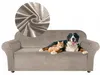 Sofabezug 4 Sitzer 235-300cm - Beige - Samt - Stretch Produktbild-Vorschau 1