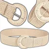Cintura di paglia, beige, elastica, larga, cintura Anteprima dell’immagine prodotto 1