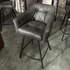 riess-ambiente Retro Barstuhl LOFT 100cm antik grau Produktbild-Vorschau 1