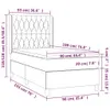 vidaXL Boxspringbett mit Matratze Taupe 90x190 cm Stoff - Produktbild-Vorschau 7