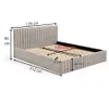 Polsterbett 120x200 Beige Boucle Stoff Bett mit Metall - Produktbild-Vorschau 5