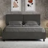 ITYHOME - Gepolstertes Bett mit Lattenrost 160x200 mit Produktbild-Vorschau 2