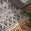 TT Home Wohnzimmer Schlafzimmer Teppich Hochflor Fransen Produktbild-Vorschau 2
