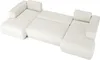 A white modular sectional sofa is shown from a slightly elevated diagonal angle against a white background. Produktbild-Vorschau