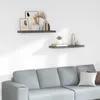 vidaXL Schweberegale 2 Stk. Hochglanz-Grau 80x23,5x3,8 cm Produktbild-Vorschau 2