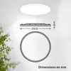 Plafonnier LED salle de bain projections d'eau plat, blanc Voir les images du produit 5
