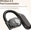 Close-up marketing image of a wireless earbud with text highlighting its features. Náhľad obrázku produktu