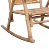 Close-up view of the base and legs of a bamboo rocking chair. Podgląd zdjęcia produktu