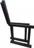 A black metal frame for a bench, viewed from the side. Anteprima dell’immagine prodotto