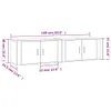 TV-Wandschränke 2 Stk. Grau Sonoma 80x34,5x40 cm , Produktbild-Vorschau 8