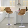 Barhocker 2er-Set, Barhocker aus Kunstleder mit Rückenlehne Produktbild-Vorschau 2