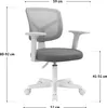A diagram showing the dimensions of a children's desk chair. Produktbild-Vorschau