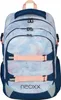 A backpack with a pastel marble pattern. Voir les images du produit