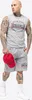 Męskie szorty o regularnym kroju SANDOWN Marl Grey/Navy/Red Podgląd zdjęcia produktu 3