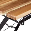 Relaxdays Gartenstuhl 4er Set, klappbar, Metall, Naturholz, Produktbild-Vorschau 6