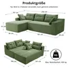 GLP Modulares Ecksofa 256 cm aus Cord, 4-Sitzer mit Produktbild-Vorschau 4
