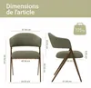 Lot de 2 Chaises de Salle à Manger – Design Ergonomique et Voir les images du produit 3