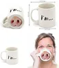 Hübsche rosa Schweinenase Keramik Kaffee, Tee und Milch Produktbild-Vorschau 2