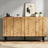 Merax Sideboard mit 3 Türen aus Spanplatte, Kommode mit Produktbild-Vorschau 3