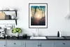 MuchoWow® Gerahmtes Poster Wald - Nebel - Sonne - Herbst Produktbild-Vorschau 4